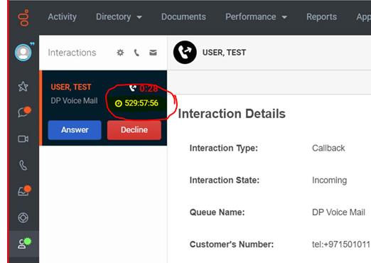 Oldest voicemail callback